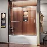 DreamLine Infinity-Z 56-60 in. W x 58 in. H Semi-Frameless Sliding Tub Door, Clear Glass in Chrome, SHDR-0960580-01