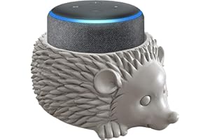 Dekodots Smart Speaker Table Stand (Hedgehog) - Decorative Holder for Amazon Echo Dot or Google Home Mini - Portable Design, No Sound or Microphone Interference - Durable Poly-Resin