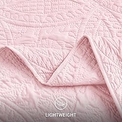 Love's cabin Twin Quilt Set Pink Bedspreads - Soft