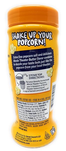 KERNEL SEASON`S MOVIE THEATER BUTTER SALT 1-11.75 OZ (33G) [PACKAGING MAY VARY]