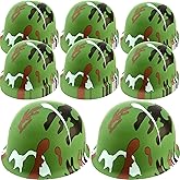 36 Pack Kids Army Helmet Plastic Camouflage Hat Soldier Dress Up Hat for Boy Girl Birthday Halloween Party Favor
