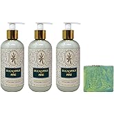 Bath & Body Works Aromatherapy Eucalyptus Pine - 3 Mosturizing Body Lotion with a Fresh Forest Bar Soap