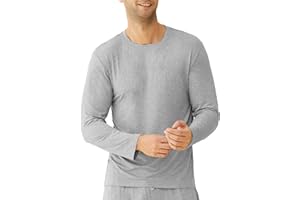 Latuza Men's Viscose Pajama Top Long Sleeves Sleep T-Shirt