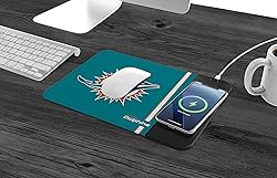 SOAR NFL Wireless Charging Mouse Pad, Miami Dolphins
