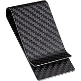 SERMAN BRANDS Carbon Fiber Money Clip for Men – Slim RFID Money Clip Wallet, Minimalist Front Pocket EDC Wallet Cash Holder & Credit Card Holder -100% Real Carbon Fiber Wallet