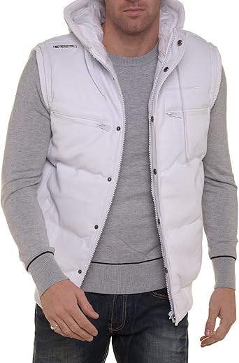 doudoune blanche sans manche homme