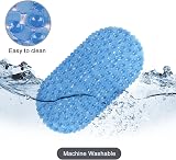 WELTRXE Bath Mat Non Slip Anti Mould 69 x 36 cm Blue Pebble PVC view 6