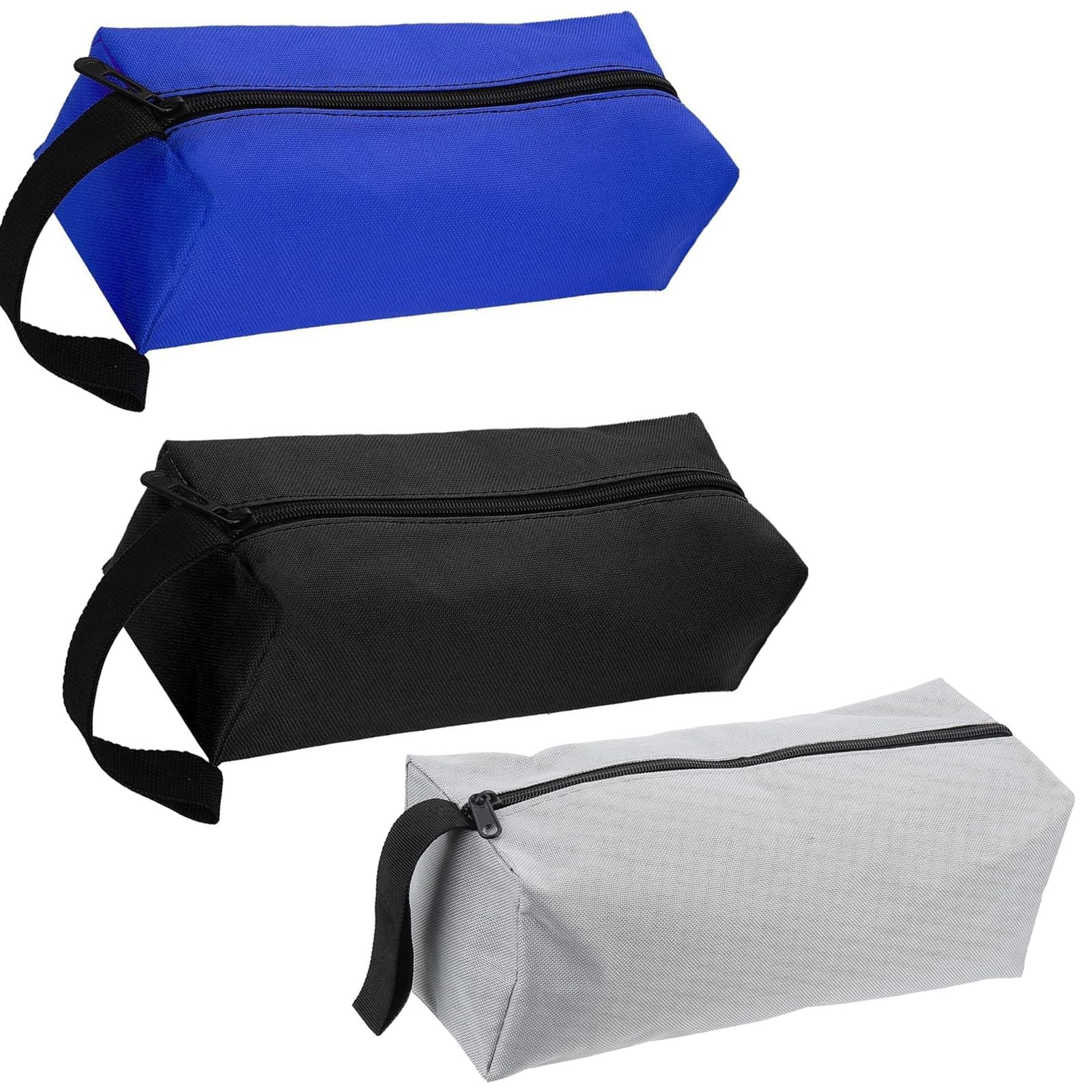 3Pcs Canvas Tool Pouch Bag With Zipper for Organized Storage - Screwdriver and Cosmetics