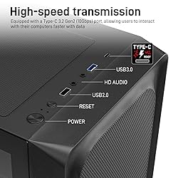 DARKROCK EC2 Black ATX Mid Tower PC Case, Type-C