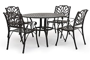 Christopher Knight Home Alfresco Outdoor Cast Aluminum Circular Dining Set, 5-Pcs Set, Bronze