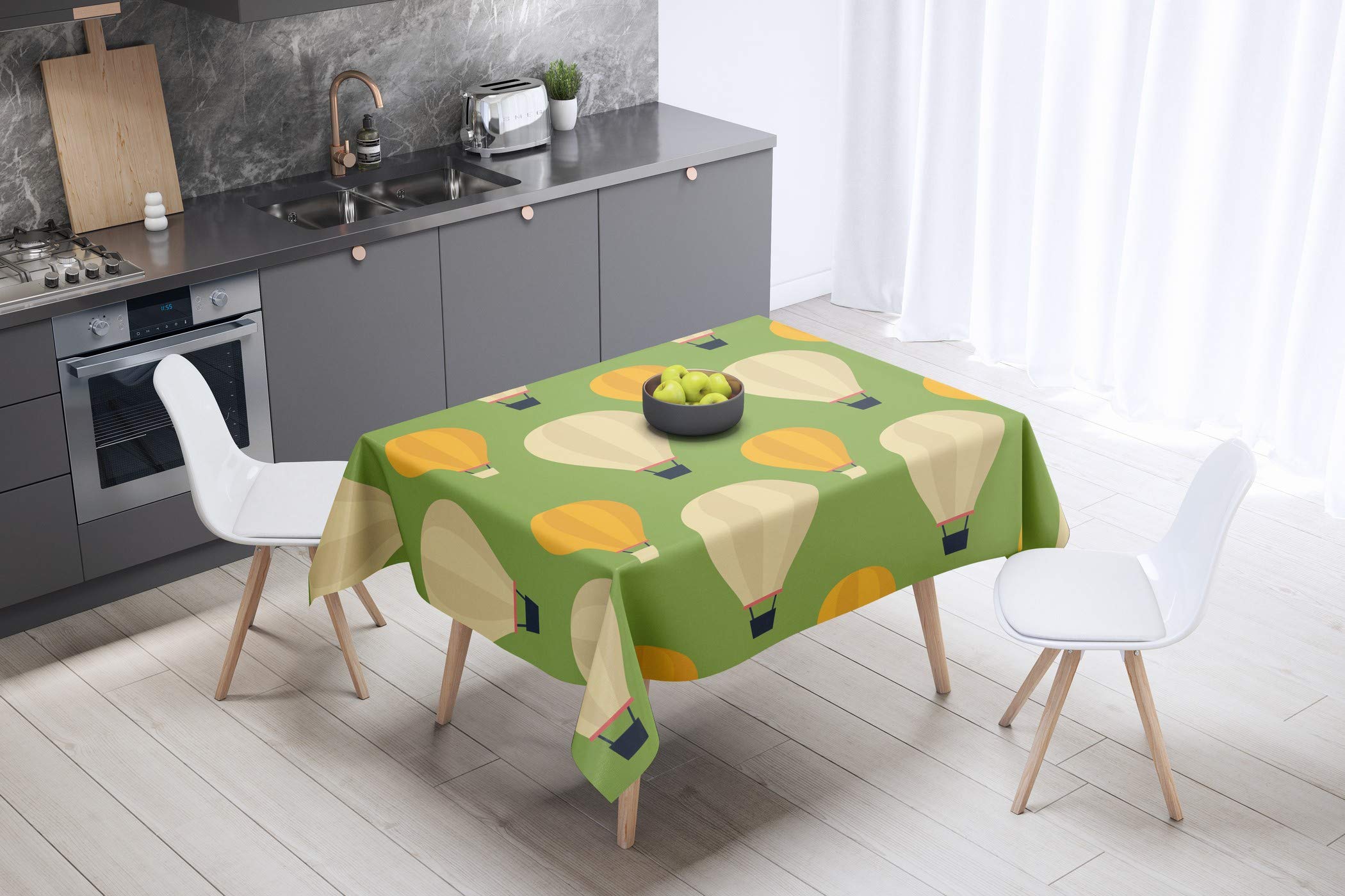 Bonamaison Kitchen Decoration, Tablecloth, 140cm x 140cm - Designed and Manufactured in Turkey