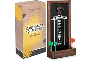 Play Platoon Dart Scoreboard & Darts Holder Wall Mount - Wood Score Board, Professional Darts Accessories, Dart Holder