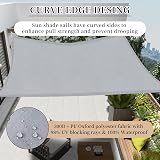 RICHIE Sun Shade Sail Rectangle 2m x 4m Waterproof UV 98% Block view 3