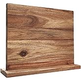 Resafy Large Magnetic Knife Holder,Acacia Wooden Magnetic Knife Block 16 X 12 Inches,Rack Magnetic Universal Stands with Strong Enhanced Magnets Strip Kitchen Storage Cutlery Organizer Without Knifves
