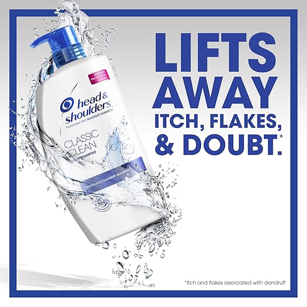 HEAD AND SHOULDERS CLASSIC CLEAN DAILY-USE ANTI-DANDRUFF PARABEN FREE SHAMPOO, 32.1 FL OZ