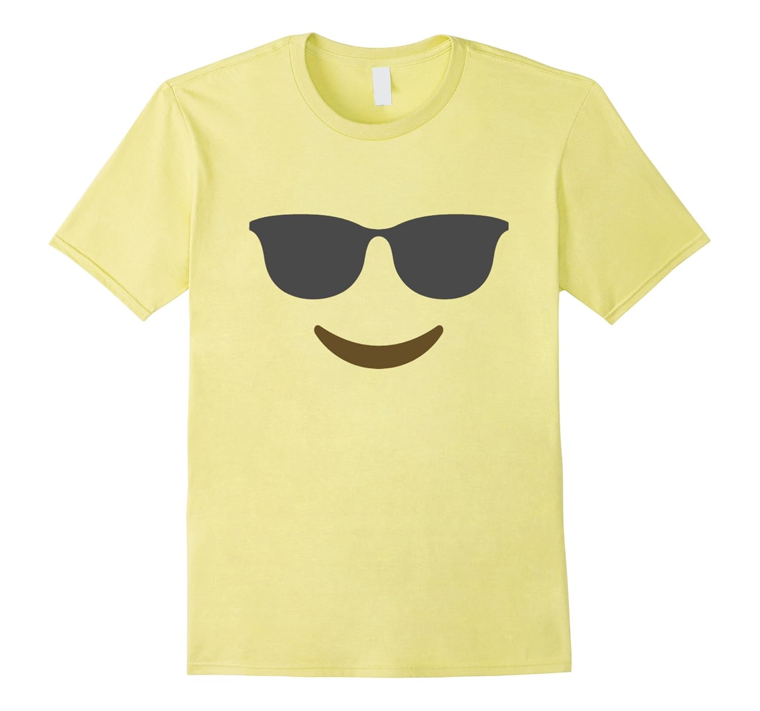 Halloween Emoji Costume T-Shirt Funny Smile Sunglasses Tee-Rose