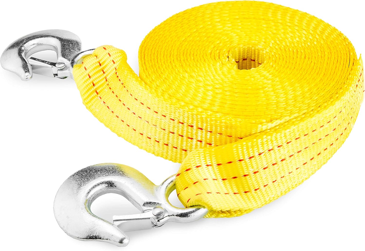 Neiko 51005A Heavy Duty Tow Strap with Safety Hooks | 2” x 20’ | 10, 000 LB Capacity | Polyester - - 