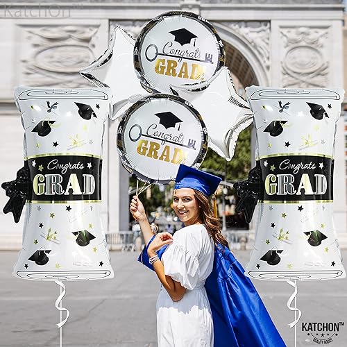 2025 Graduation Diploma Foil Balloons - 3 Pack Congrats Grad Party Decorations