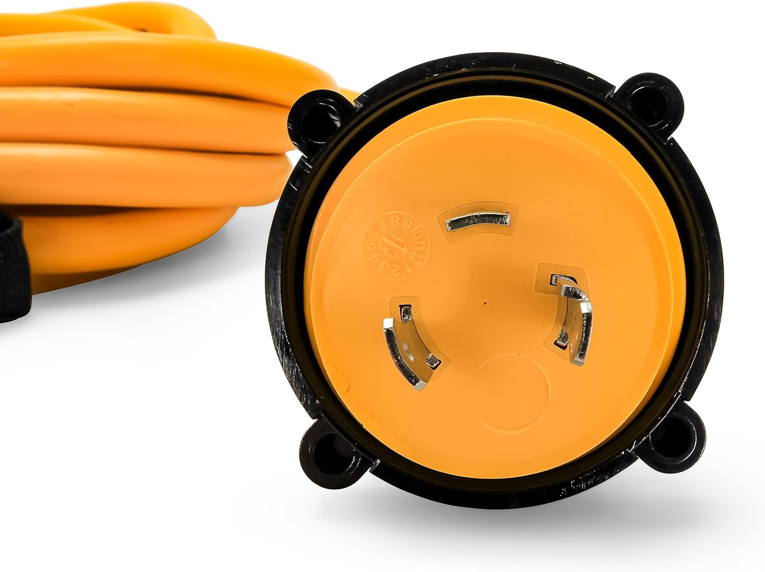 Camco 25’ PowerGrip Marine Extension Cord with 30M/30F Locking Adapter | Allows for Easy Boat Connection to Distant Power Outlets | Built to Last (55611): Automotive