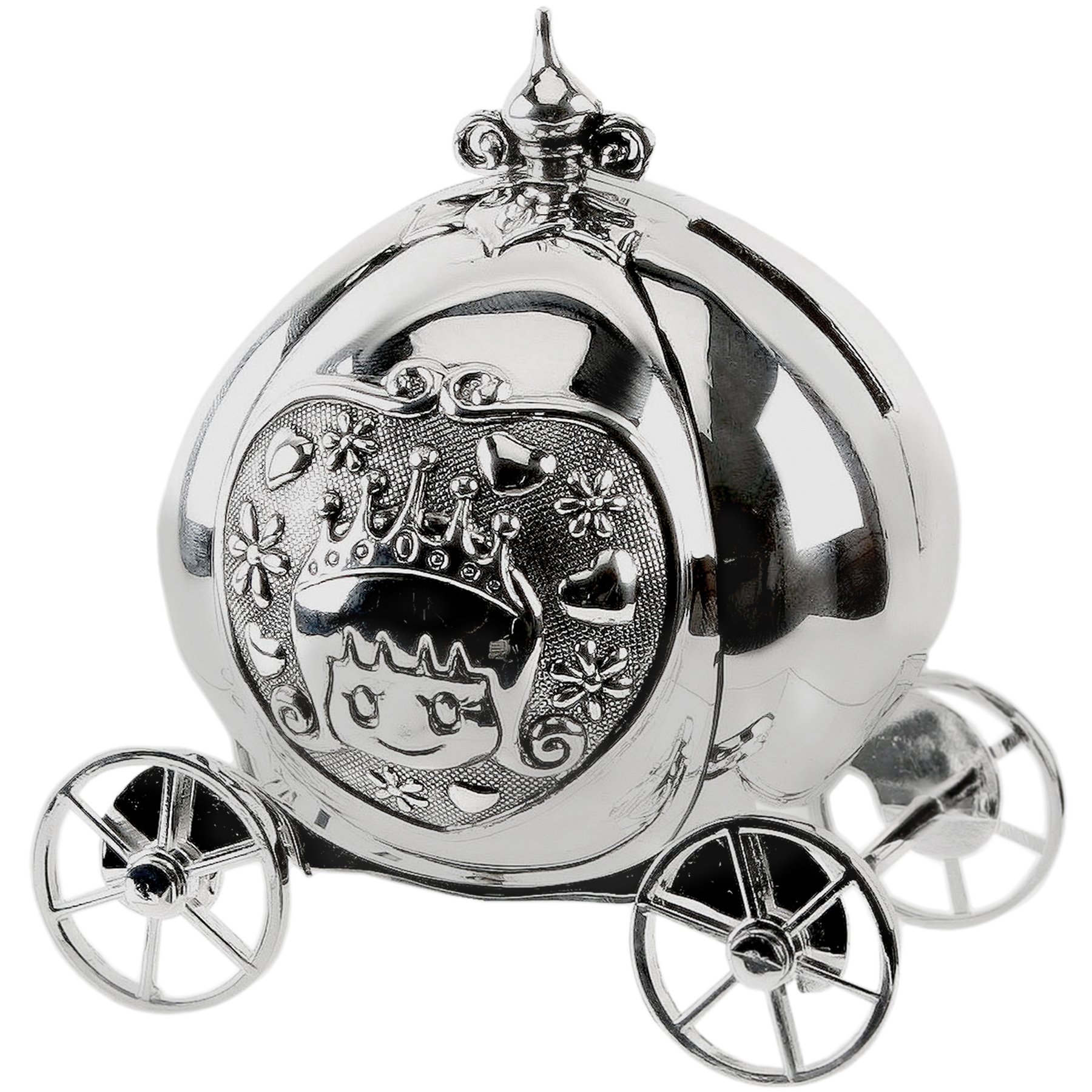 Bambino Silver Plated Princess Carriage Money Box