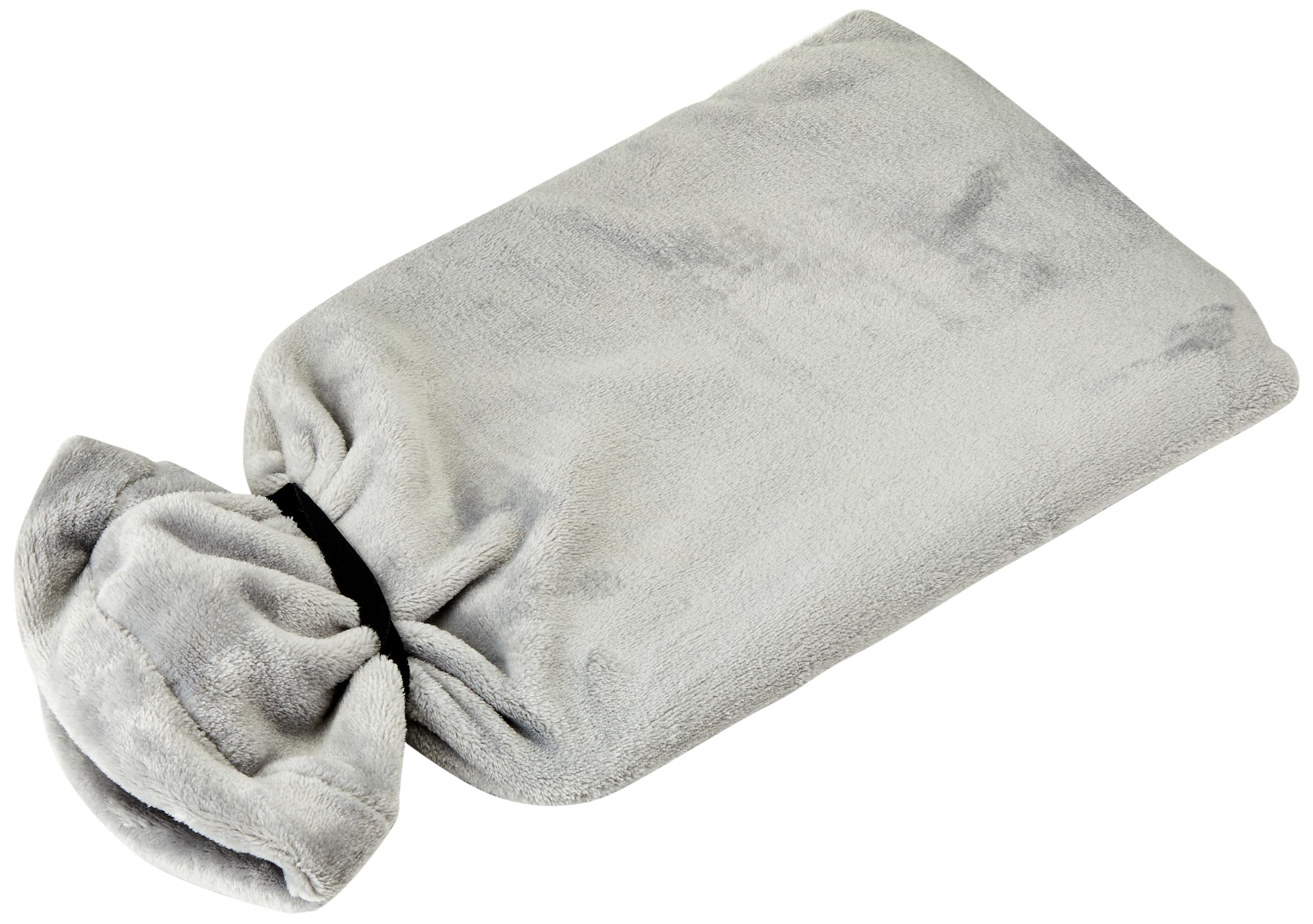 Vagabond Supersize 2.7L Handled Hot Water Bottle & Silver Cuddlesoft Fleece Cover