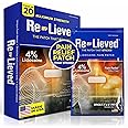 Re-Lieved 4% Lidocaine Patches Maximum Strength - Aluminum-Free, Water Resistant and USA Made -Superior Sticking Pain Relief Patches Quickly Relieves Back, Joints and Muscle Pain-3x6 Inches (20 Count)