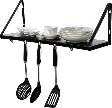 Montado en la pared para colgar cocina estante de almacenamiento w/5