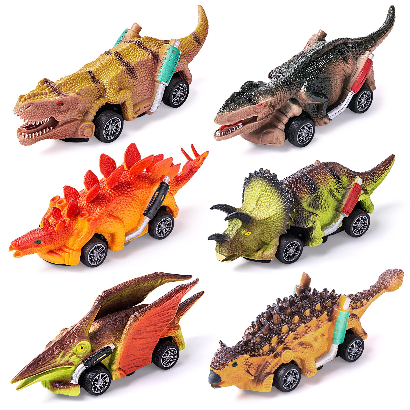 ONLYFUN Dinosaur Toys for Boys Toys, Toys for 2 3 4 5 6 Year Old Boys Gifts for 3 2 4 6 5 Year Old Boys Kids Toys Age 2-6 Toddler Toys Pull Back Cars 2-6 Year Old Boys Toys Gifts