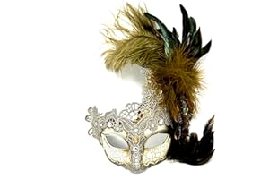 STORM BUY] Women Lady Girls Costume Venetian mask Feather Masquerade Mask Halloween Mardi Gras Cosplay Party Masque