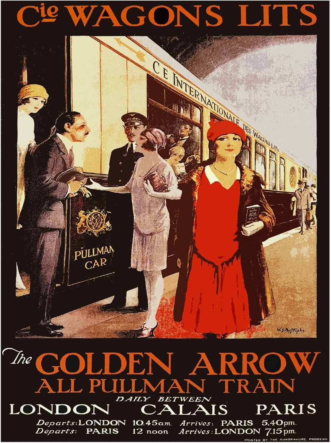 Decoration Travel Poster.Quality Reproduction Art.Wagons Railroad Train