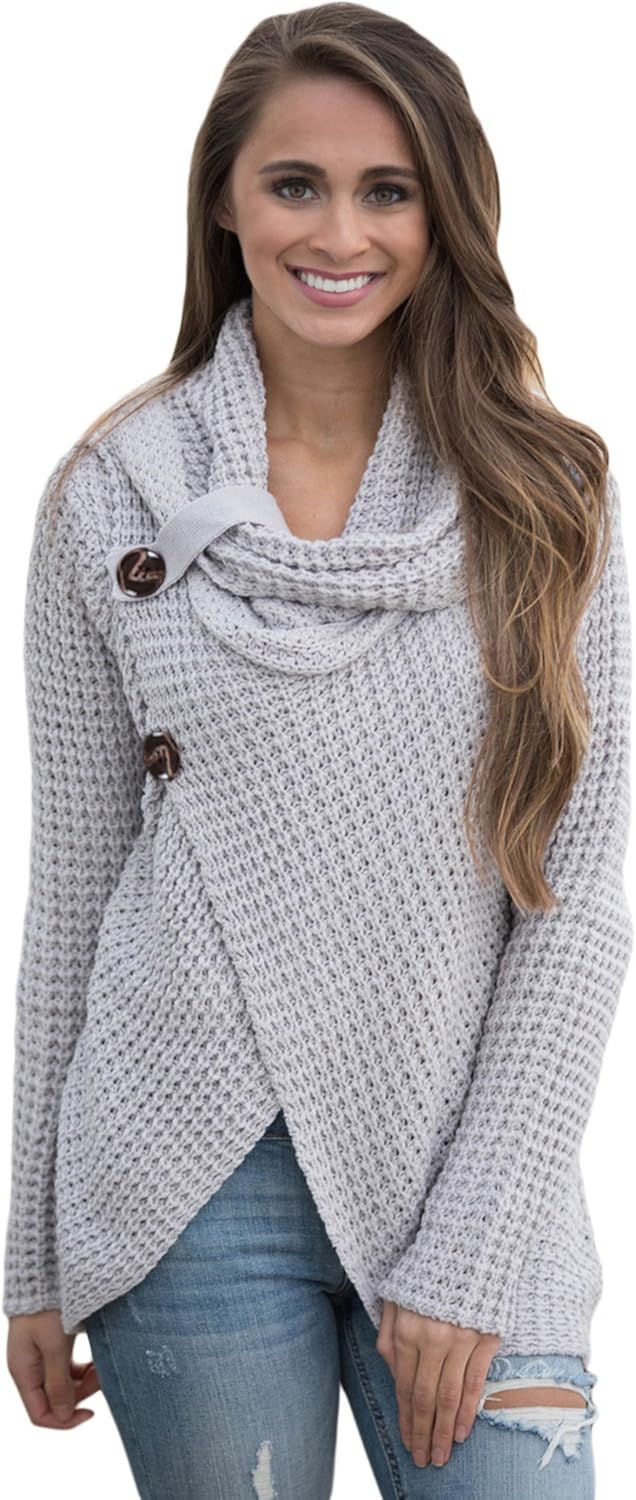 button wrap sweater