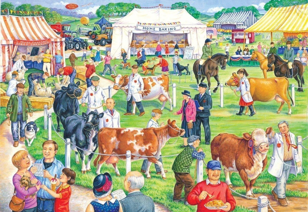 The House of Puzzles County Show Big 500 Piece Jigsaw Puzzle Toys & Games