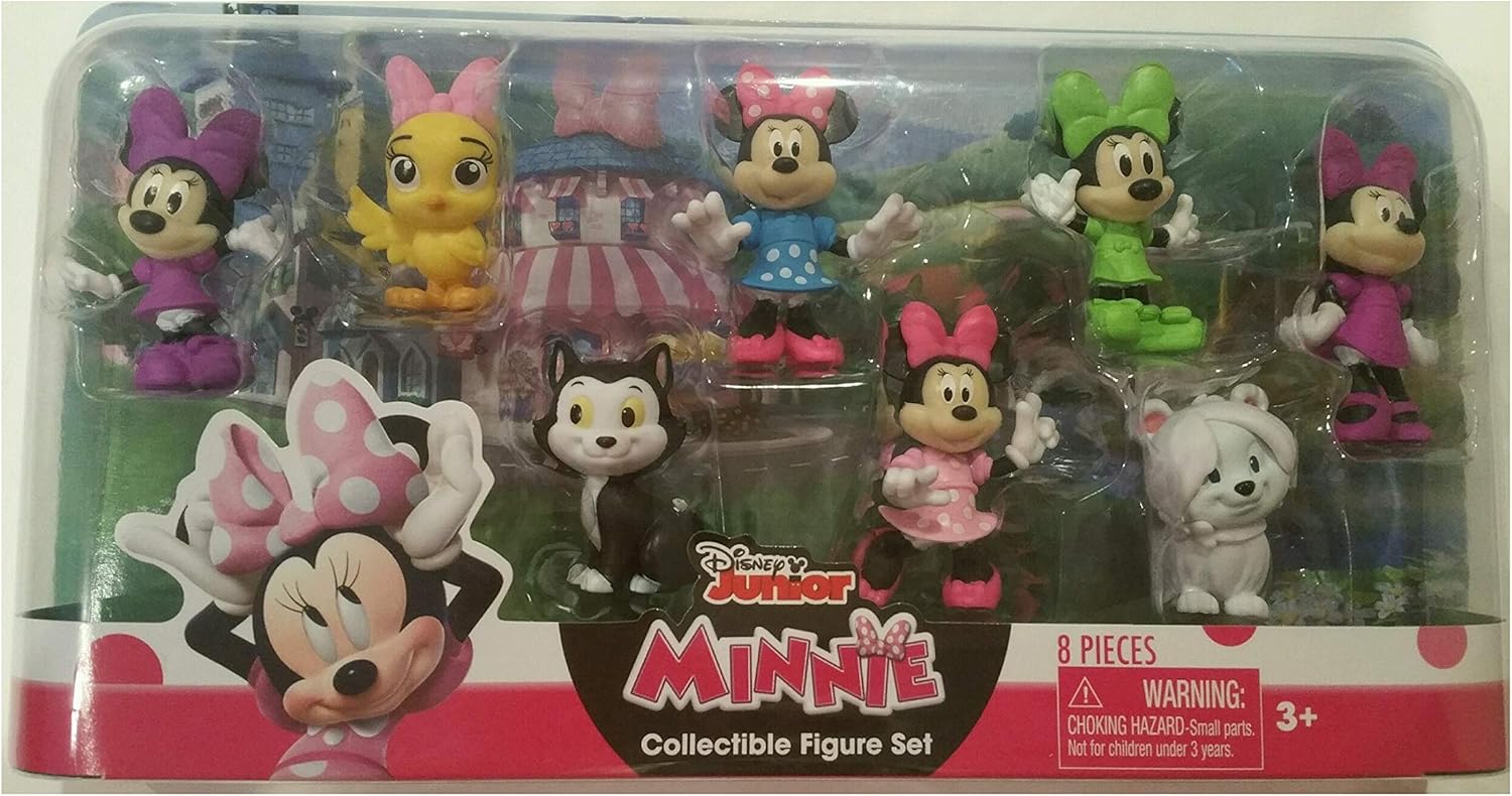 Collectible Disney Junior Minnie Mouse Figure Set 8 Pieces by Disney