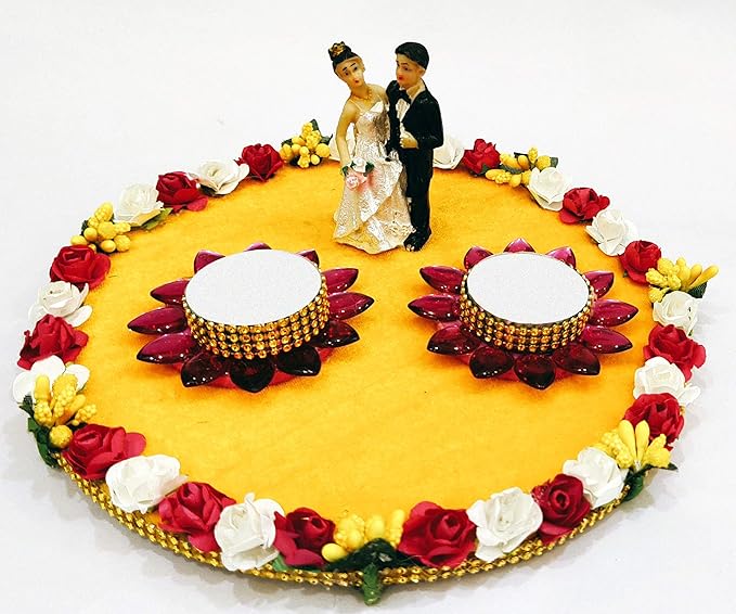 Buy Unique Palette Ring Ceremony Decorative Thali/Ring Ceremony Platter