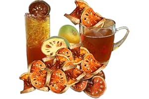 Lungcha Dried Bael or Matoom Organic Thai Fruit Tea for also Hot and Cold Herbal Drink 100 gram (3.5 Ounce)