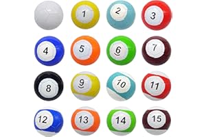 Yoqanr 16 Pcs Snooker Balls Soccer Table Game Street Ball Huge Billiards Football for Pool Ball Toy Sport Inflatable