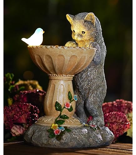Amazon.com : YOGANHJAT Metal Cat on Motorcycle Wind Spinner Cute