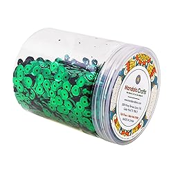 Mandala Crafts 20000 Dark Green Sequins for Crafts