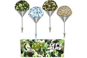 PGXT Parachute Toy for Kids, Army Outdoor Toys Flying Parachute Men, Inside & Outside Toys for or 3 4 5 6 7 8 9 10 11 12 Year Old, Christmas Stocking Stuffers for Kids Idea 2025 Unique Boys Party Favors