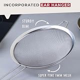 Fackelmann Initial Sieve Stainless Steel 20cm Fine Mesh with Rim Long Handle view 3