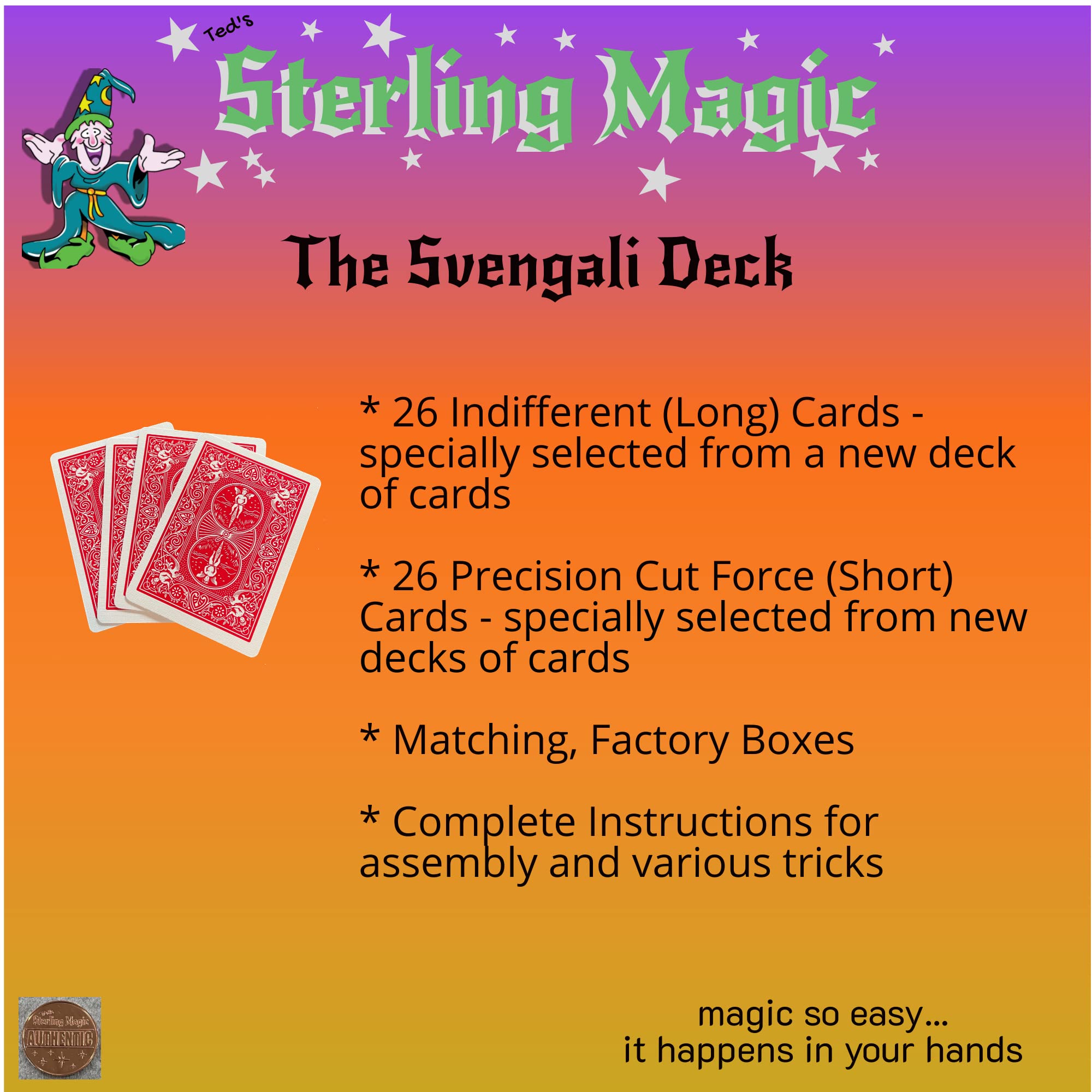 Precision Red Rider Back Bicycle Svengali Deck with Instructions for 100+ Tricks (Unspecified)