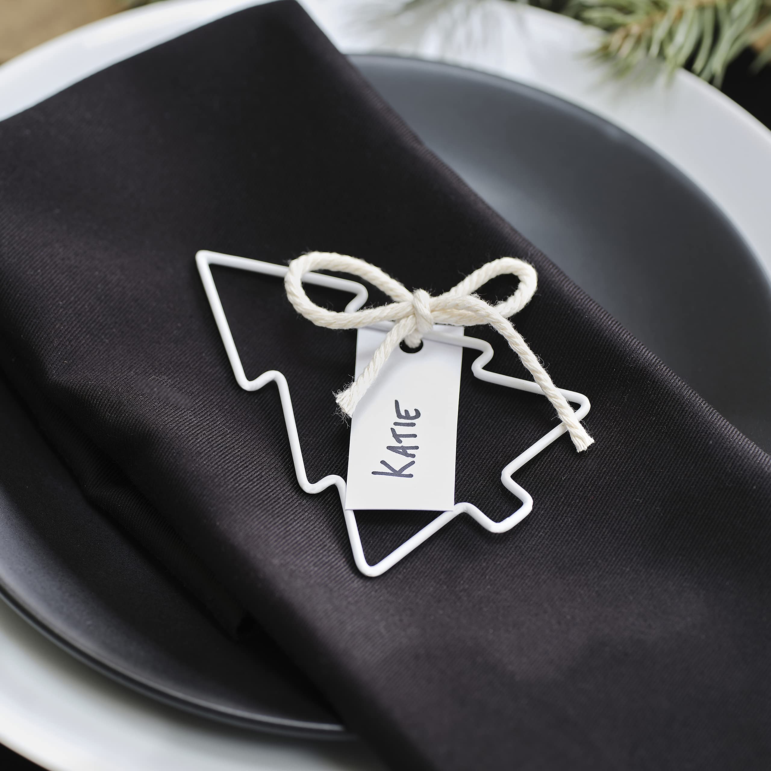 Ginger Ray Christmas Tree Wire Card Name Place Holders 4 Pack, Contemporary BWC-117
