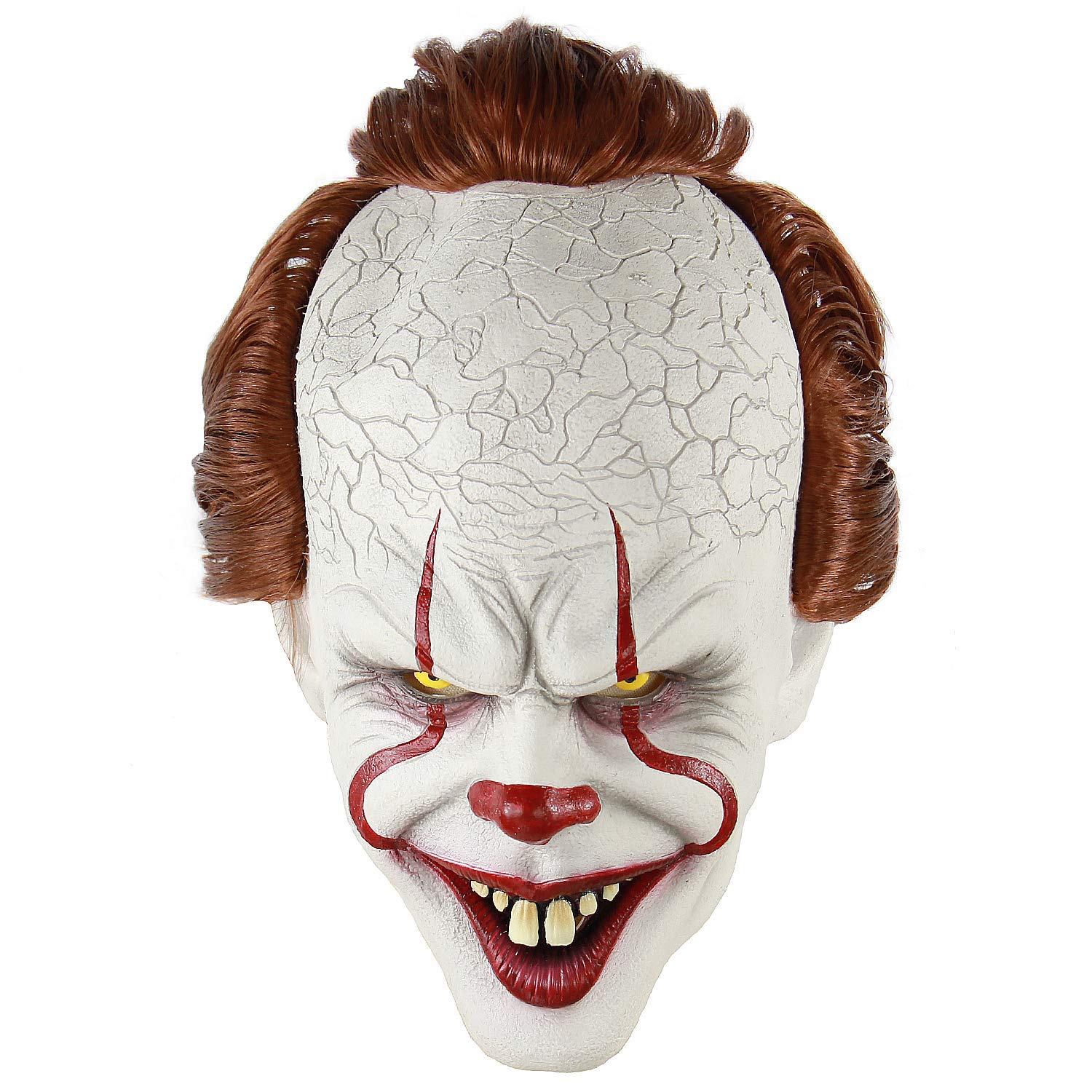 Pennywise Scary Clown Latex Mask Joker Scary Creepy Halloween Costume Props Face Mask for Adults