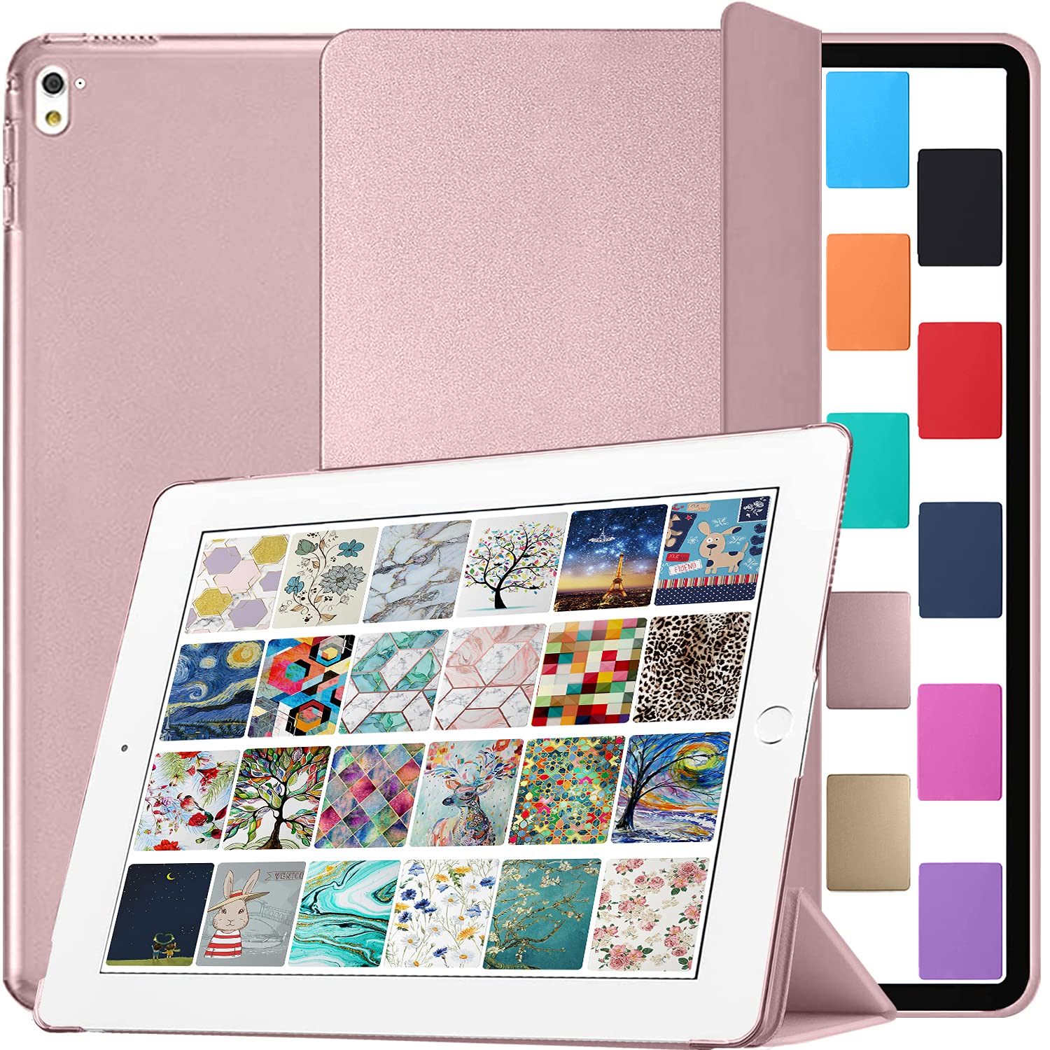 DuraSafe Cases for iPad Pro 9.7 inch 2016 Case A1673 MLMP2B/A MM172B/A MLMN2B/A MLMQ2B/A A1674 A1675 MLMW2B/A MLMX2B/A MM192B/A MLMV2B/A MLN02B/A MLMY2B/A MLN12B/A MLPY2B/A - Rose Gold