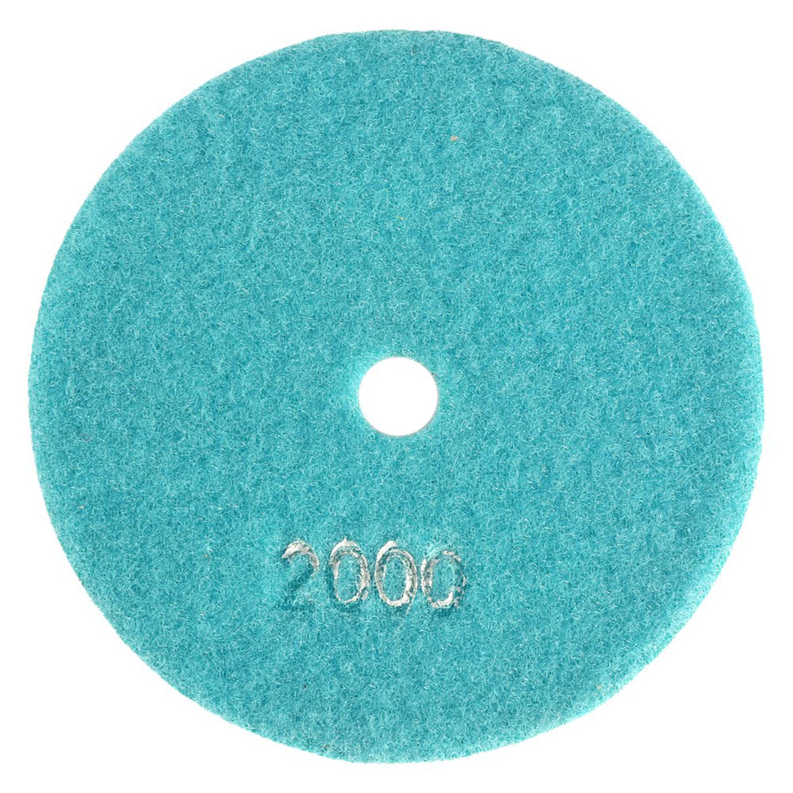 FTVOGUE 5inch 125mm Wet Diamond Grinding Disc, Polishing Pad Sanding Sandpaper Wheel for Granite Concrete Marble (2000)