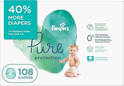 pampers pure size 2 diapers