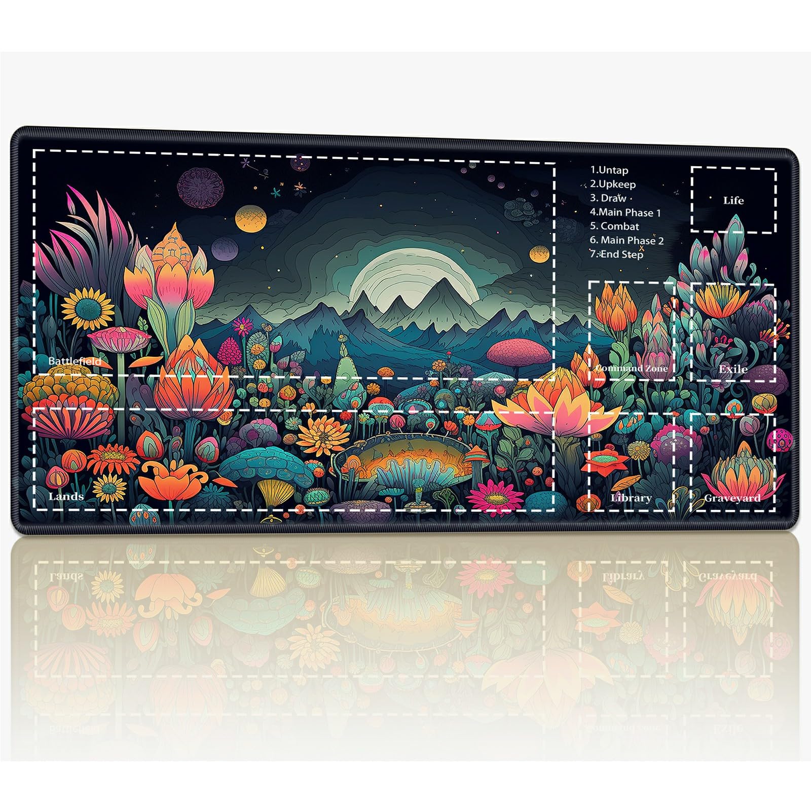 Playmat with Zones for MTG Magic The Gathering, 24