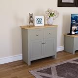 Vida Designs Arlington Sideboard Grey Oak 2 Drawer 2 Door Buffet Table view 7