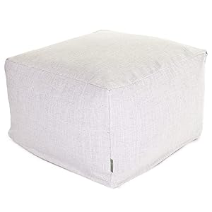 Majestic Home Goods Wales Ottoman, Large,Magnolia
