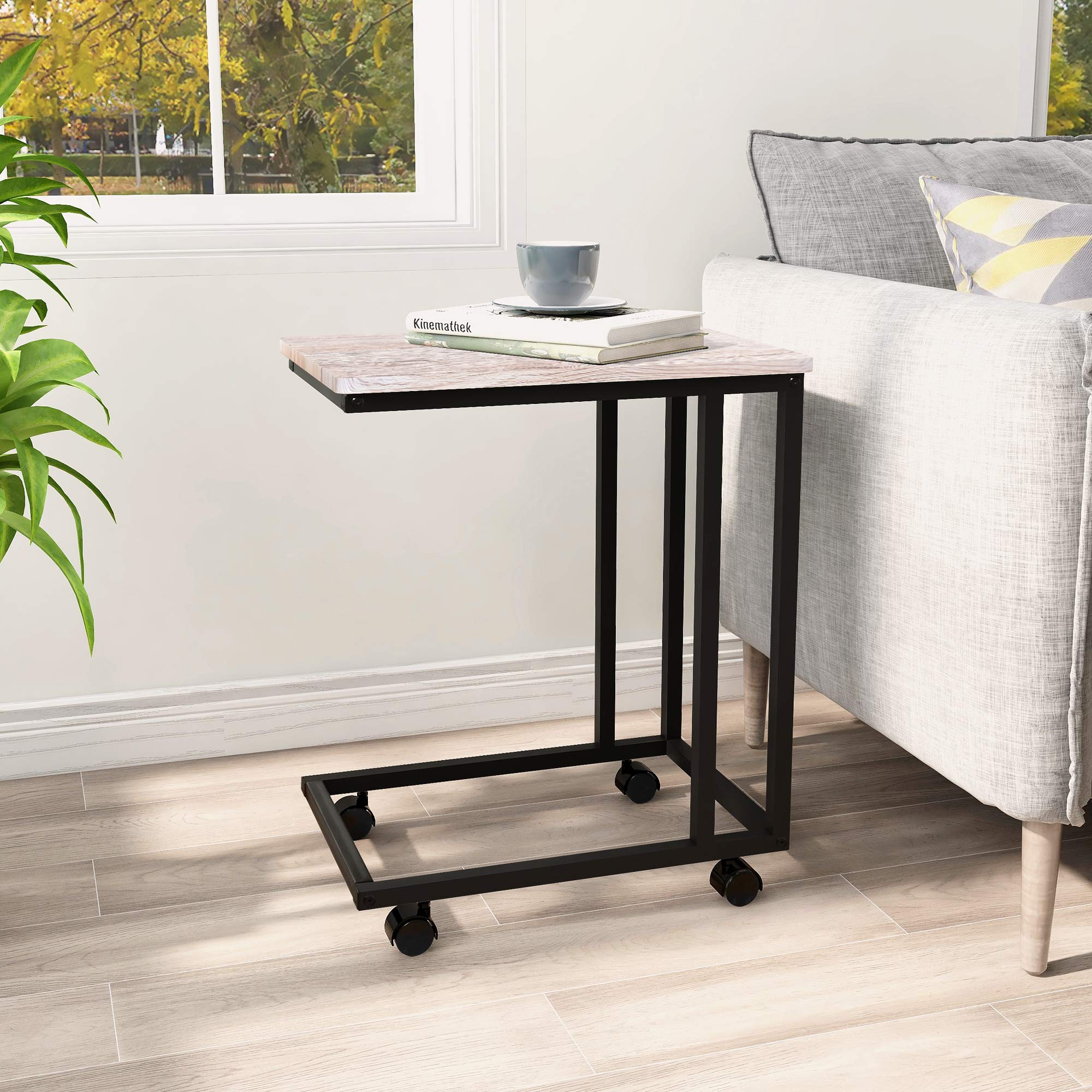 Buy BOFENG Side Table Mobile Coffee Table Heavy Duty Iron Snack Tables